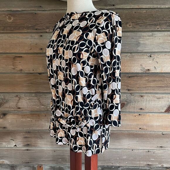 Dressbarn Matching Half Sleeve Top and Black Pants Size 8 EUC - Picture 3 of 11